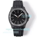 Swiss Replica DIW Patek Philippe Aquanaut 5167 All Black Carbon Case Rubber Strap Watch 